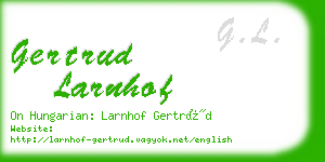 gertrud larnhof business card